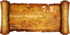 Tevesz Magdolna névjegykártya